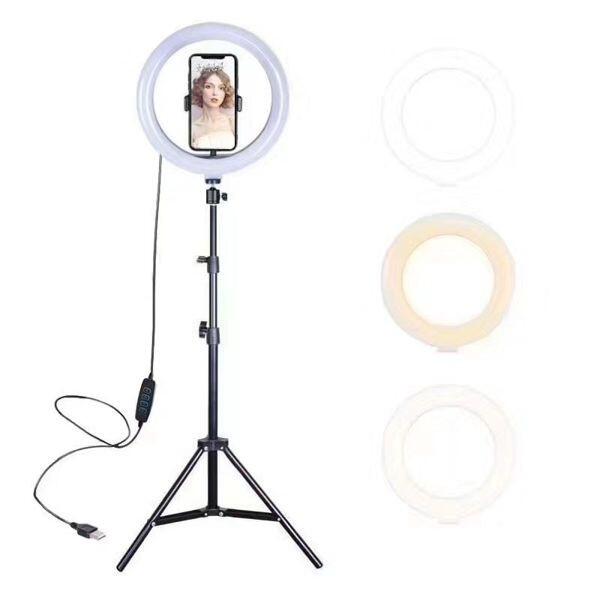 Aro de Luz LED de 26 cm: Iluminación Favorecedora y Sin Sombras para Tus Fotos y Vídeos