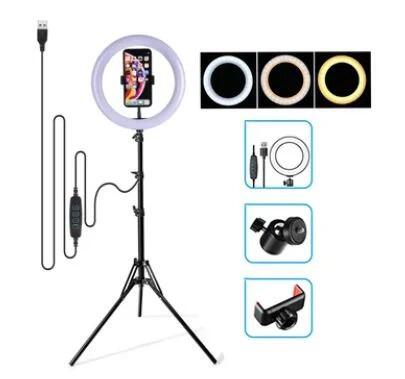 Aro de Luz LED de 26 cm: Iluminación Favorecedora y Sin Sombras para Tus Fotos y Vídeos