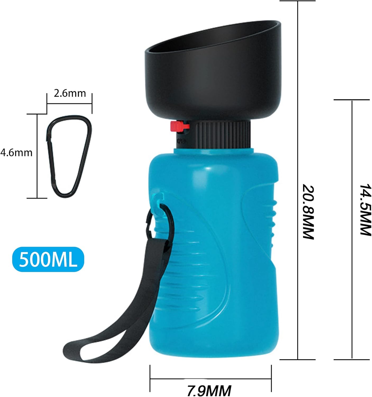 Botella de Agua Plegable para Mascotas
