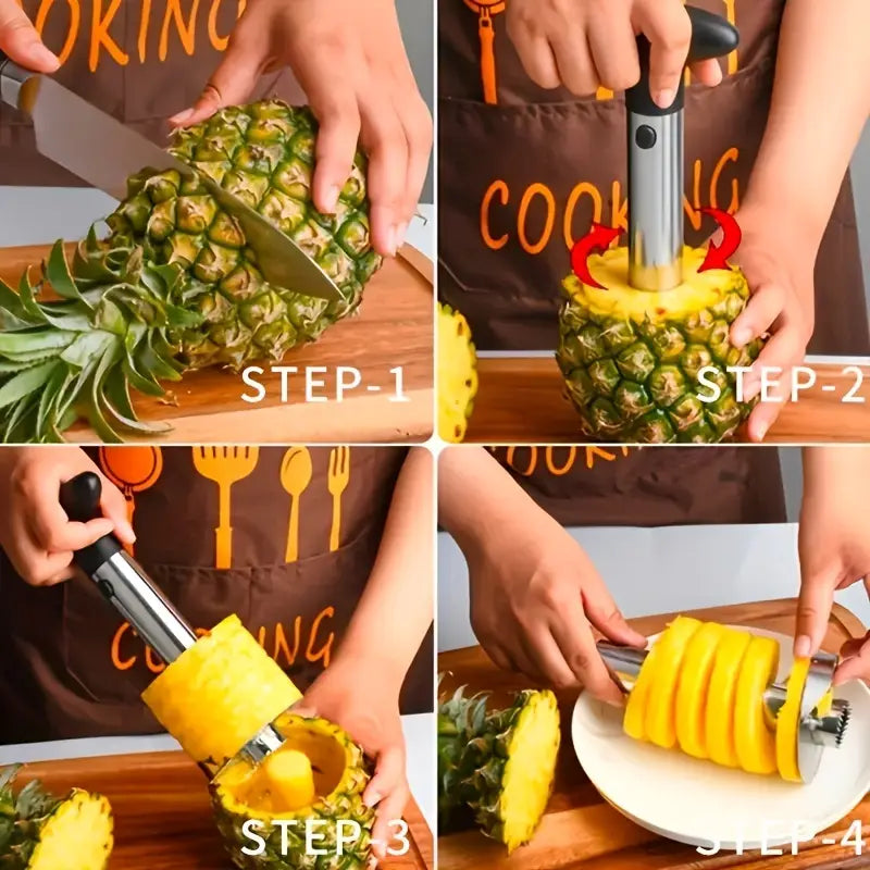 Cortador de Piña en Acero Inoxidable