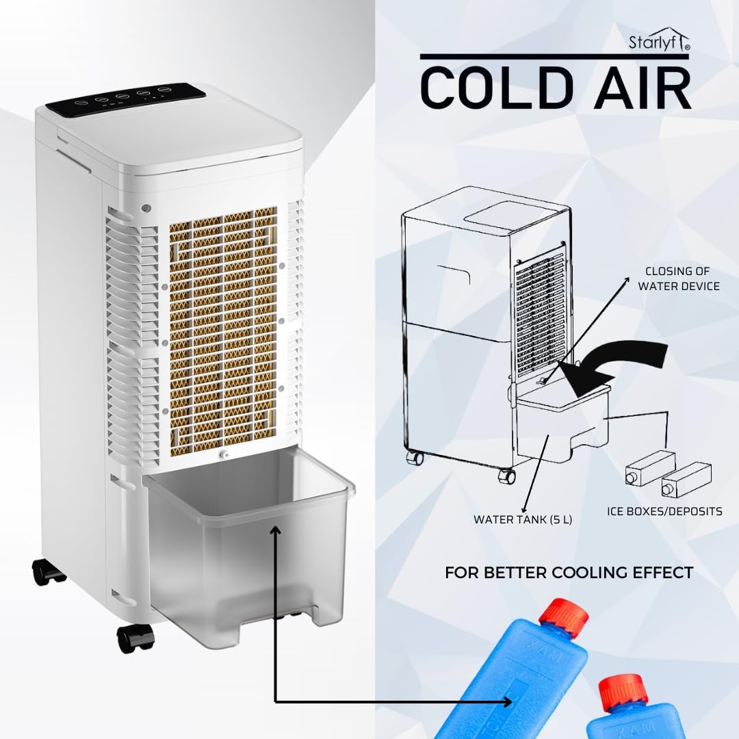 Climatizador Portátil 3 en 1 Starlyf®: Enfriador, Humidificador y Purificador de Aire