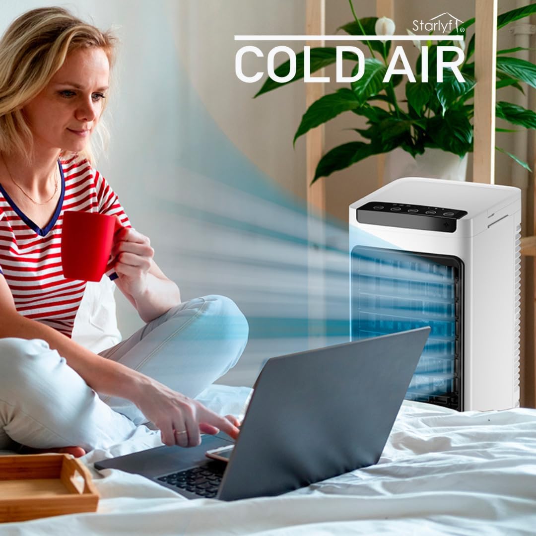 Climatizador Portátil 3 en 1 Starlyf®: Enfriador, Humidificador y Purificador de Aire