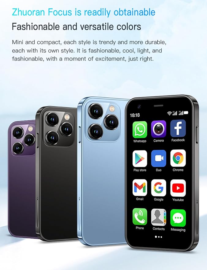 XS15 Mini Smartphone 3G 📱 Ultraligero, Doble SIM, Android y Portátil | Tu Segundo Móvil Ideal