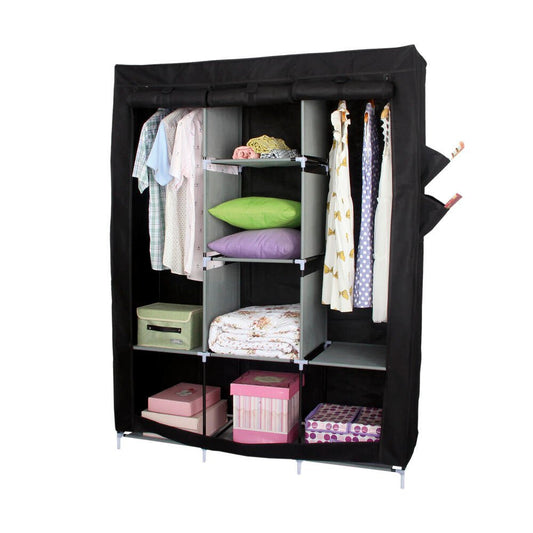 Armario de Tela, Armario Ropero con Cubierta de Tela no Tejida, 45 x 127 x 168 cm - innovagizmo.com