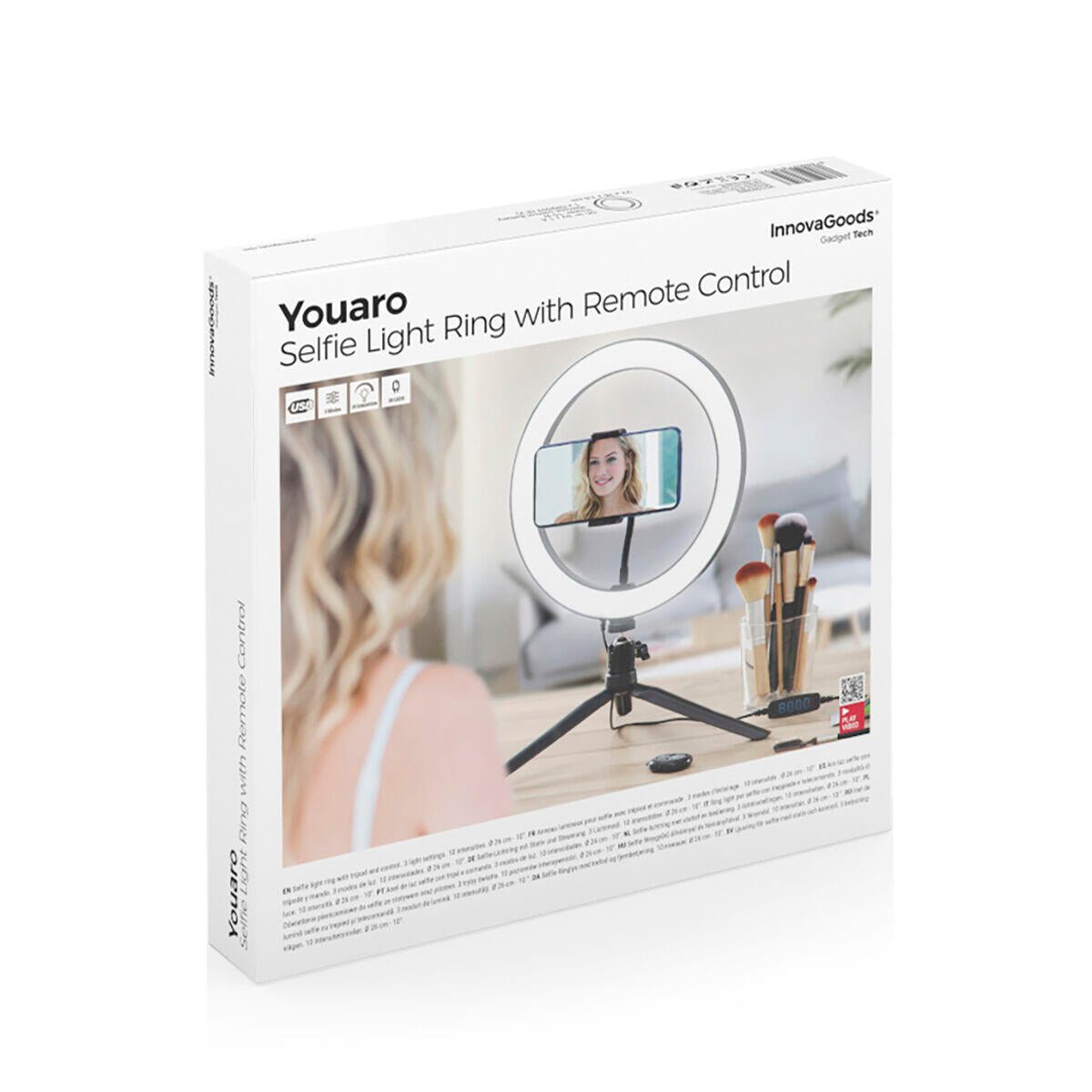 Aro de Luz Selfie con Trípode y Mando Youaro - innovagizmo.com