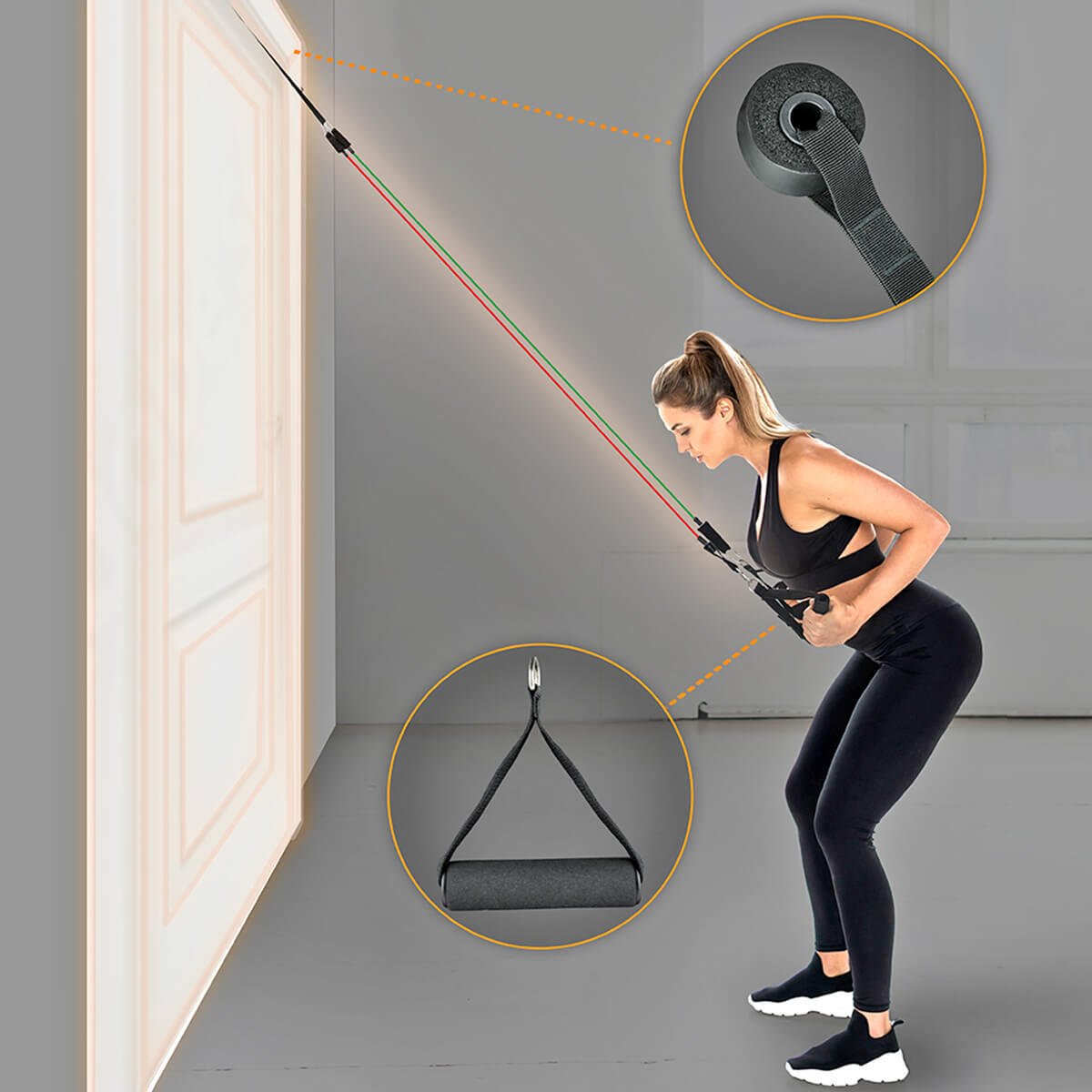 Bandas Resistencia 12 piezas 5 Niveles 10 lb - 30 lb Cinta Elástica Gridinlux - innovagizmo.com