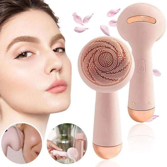 Cepillo Facial Eléctrico Rosa Recargable - innovagizmo.com