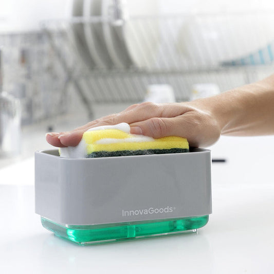 Dispensador de Jabón 2 en 1 para Fregadero Pushoap - innovagizmo.com