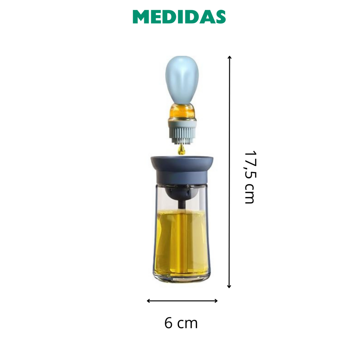 Set Dispensador de Aceite 2 en 1 (Pulverizador + Brocha): Cocina con la cantidad justa