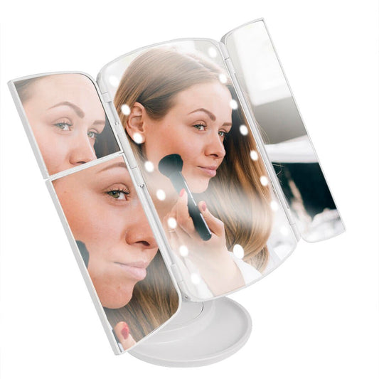 Espejo de Maquillaje Desplegable con Luz Led - innovagizmo.com