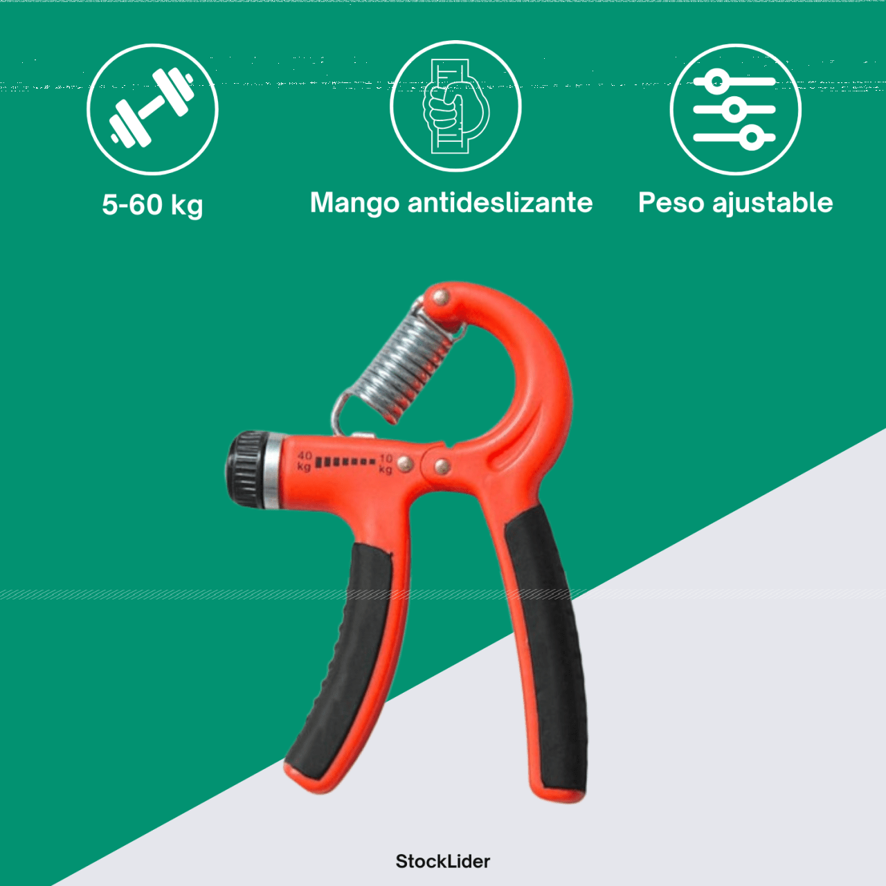 Fortalecedor de Agarre Ajustable 5–60 kg con Contador Digital - innovagizmo.com