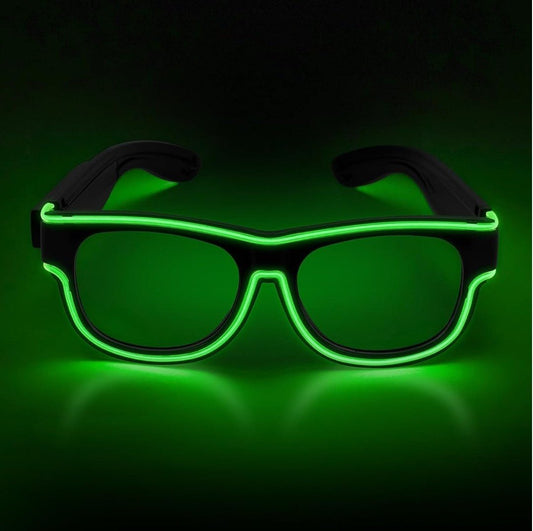 Gafas LED Neón Lima | 3 h de Autonomía y 4 Modos de Luz - innovagizmo.com