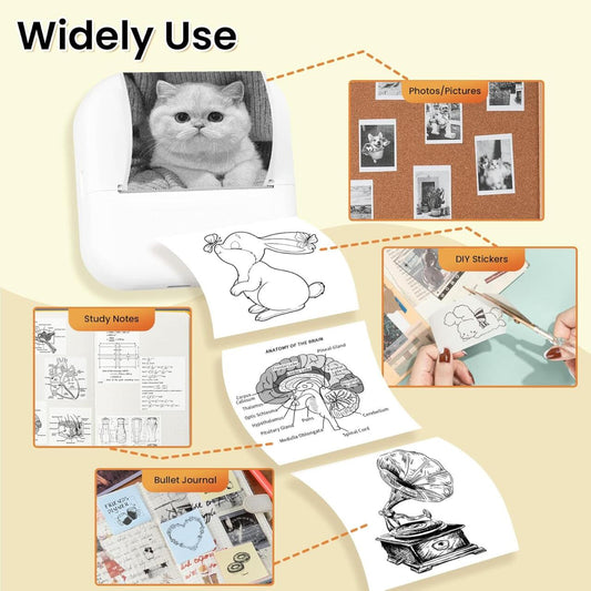 Imprime Fotos y Etiquetas Sin Tinta - M2 Mini Impresora Térmica Portátil Bluetooth y WiFi - innovagizmo.com