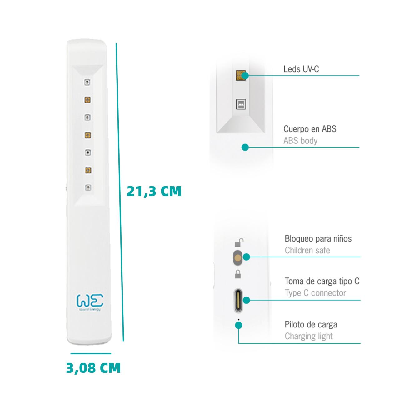 Lámpara Germicida ALFA UVC 96 MW - Desinfección Eficaz con Luz Ultravioleta