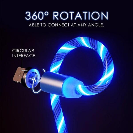 Cable USB Magnético 3 en 1 con Luz LED | Carga Rápida y Universal