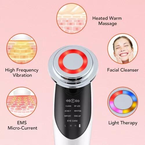 Masajeador facial antiarrugas con calor y fototerapia
