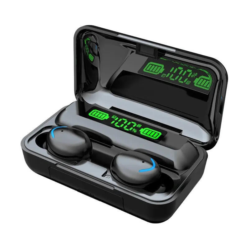 Auriculares Inalámbricos F9 con Pantalla LED y Estuche de Carga