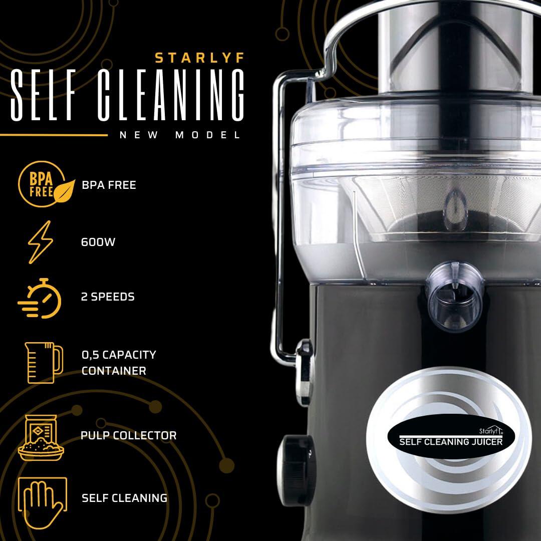 Licuadora con Autolimpieza – Jugo Natural en Segundos, 600W Potencia