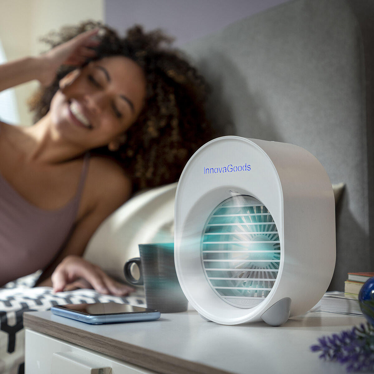 Mini Climatizador Humidificador por Ultrasonidos con LED Koolizer