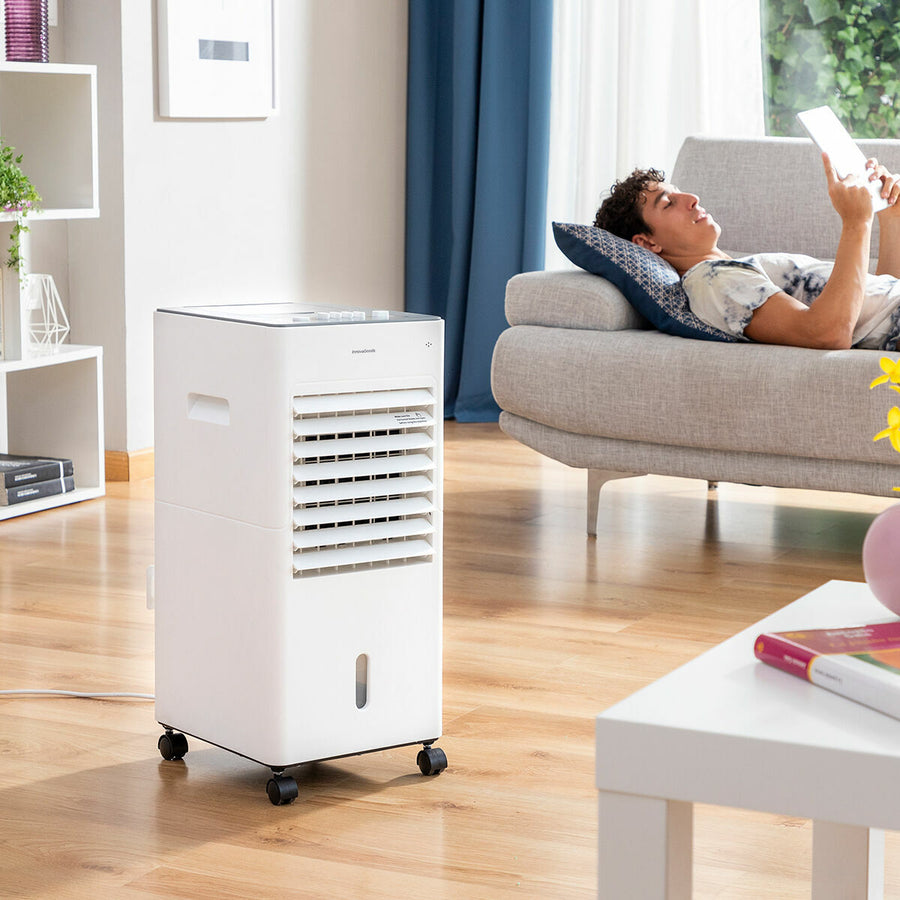 Climatizador Evaporativo Portátil Airvecove InnovaGoods | Enfría, Humidifica y Purifica con Depósito 5 L