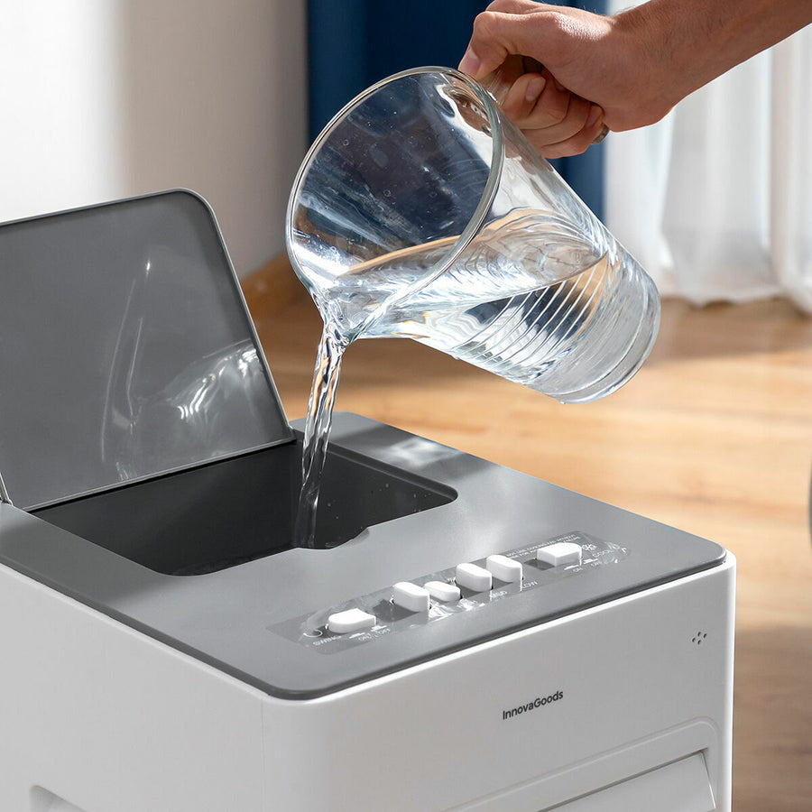 Climatizador Evaporativo Portátil Airvecove InnovaGoods | Enfría, Humidifica y Purifica con Depósito 5 L