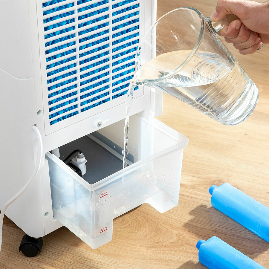 Climatizador Evaporativo Portátil Airvecove InnovaGoods | Enfría, Humidifica y Purifica con Depósito 5 L