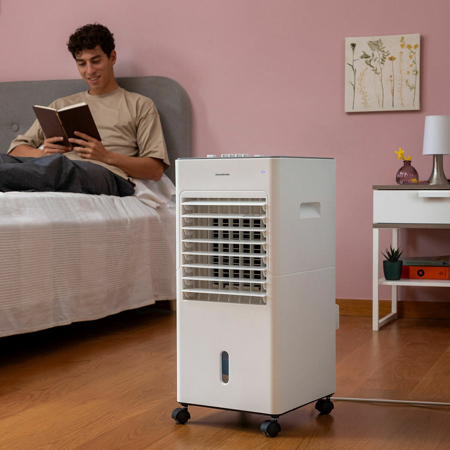 Climatizador Evaporativo Portátil Airvecove InnovaGoods | Enfría, Humidifica y Purifica con Depósito 5 L