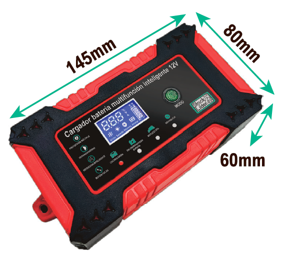 Cargador y Mantenedor de Baterías 12V Multifunción | Carga Rápida 6A y Pantalla LCD