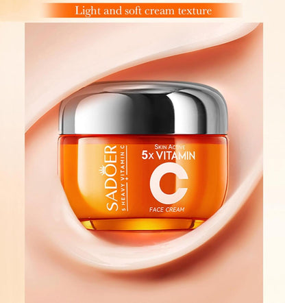 Crema Facial 5 en 1 con Vitamina C y Niacinamida – Efecto Glow Inmediato y Adiós Manchas