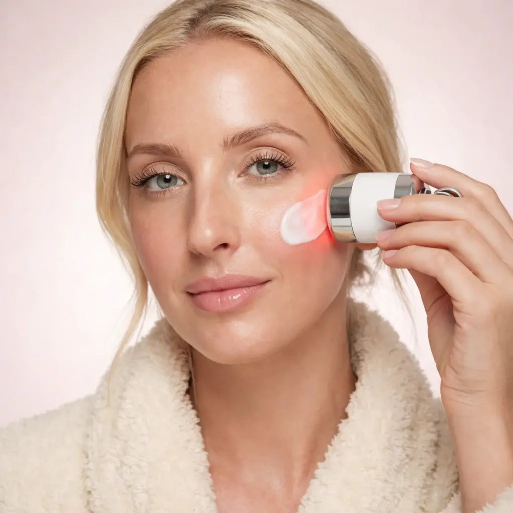 Crema Reafirmante para Cuello y Contorno de Ojos YCZ | Con Cabezal de Masaje y Tecnología LED