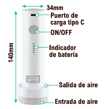 Bomba de Vacío Inalámbrica y Portátil para Ropa + 2 Bolsas de Almacenamiento Gratuitas