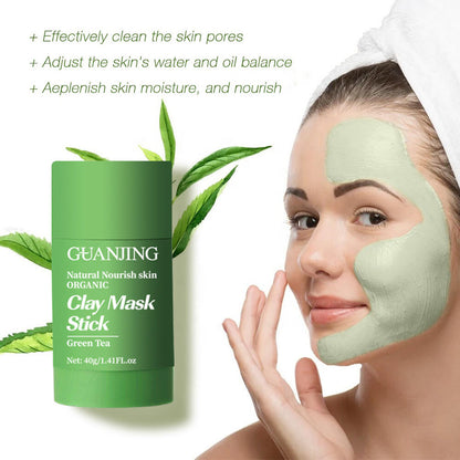 Mascarilla Facial de Té Verde en Barra – Limpieza Profunda, Control de Grasa e Hidratación