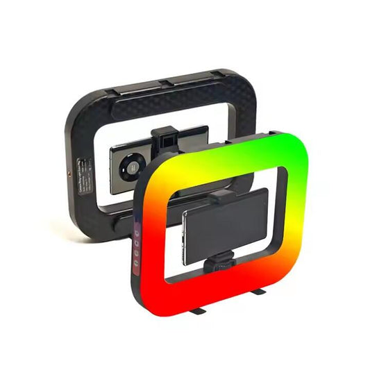 Anillo de Luz RGB de 25 cm Portátil e Inalámbrico | 45 Modos, 40W y Soporte Móvil