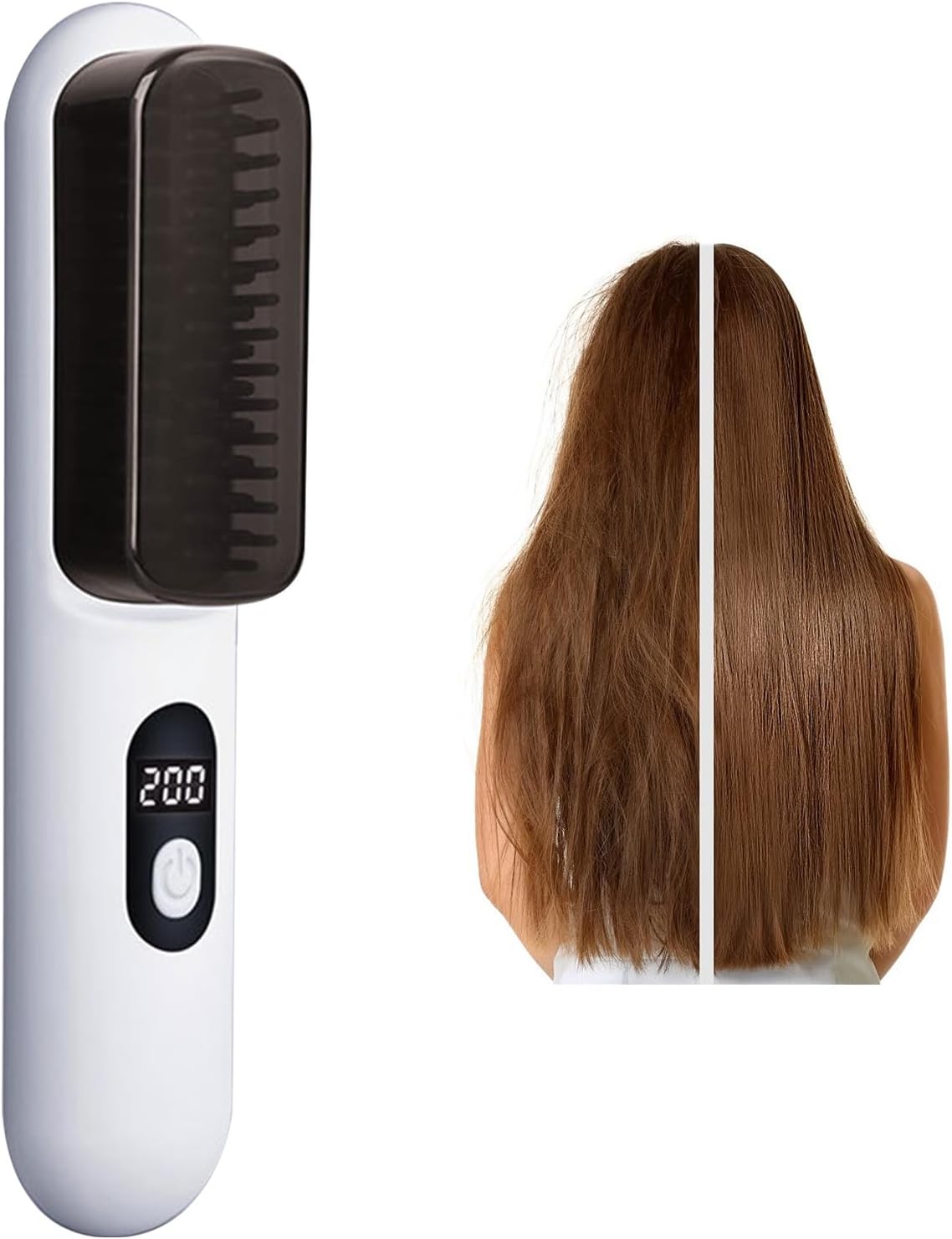 Cepillo Inalámbrico Alisador de Pelo – Liso Perfecto sin Cables, Donde Quieras