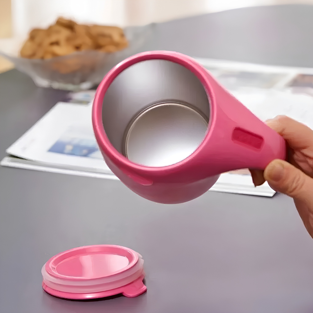 Taza Antiderrames Térmica con Ventosa Antideslizante y Tapa Segura (400 ml)