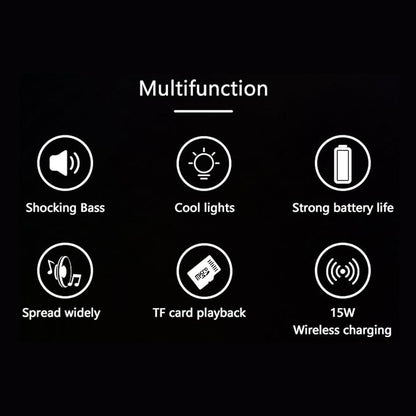 Altavoz RGB con bluetooth y carga inalámbrica