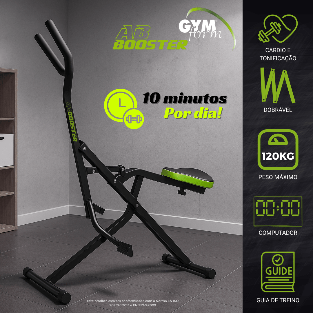 Ab Booster Plus Plegable – Máquina de Cardio y Tonificación para Entrenamiento Completo en Casa