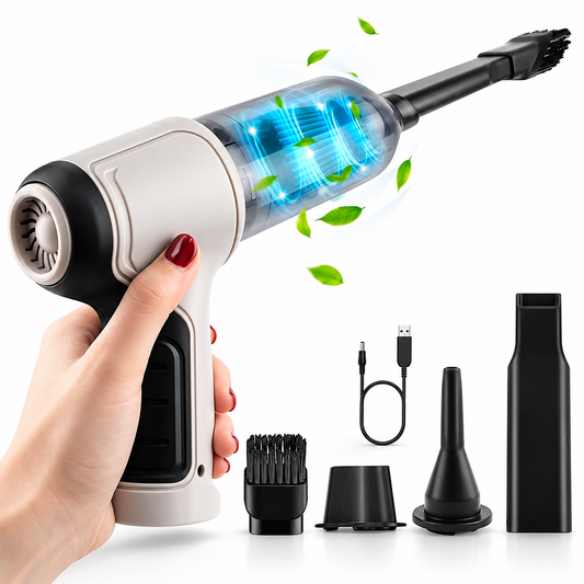 Mini Aspirador de Mano Inalámbrico 4 en 1 – 120W | 9000Pa | Recargable USB