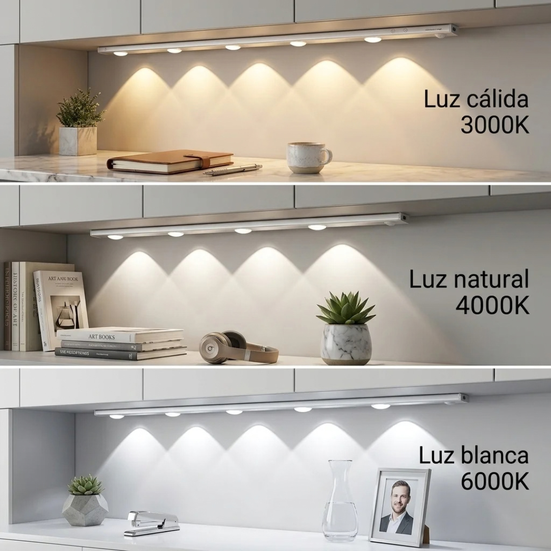 Barra LED Recargable con Sensor de Movimiento e Iluminación Regulable