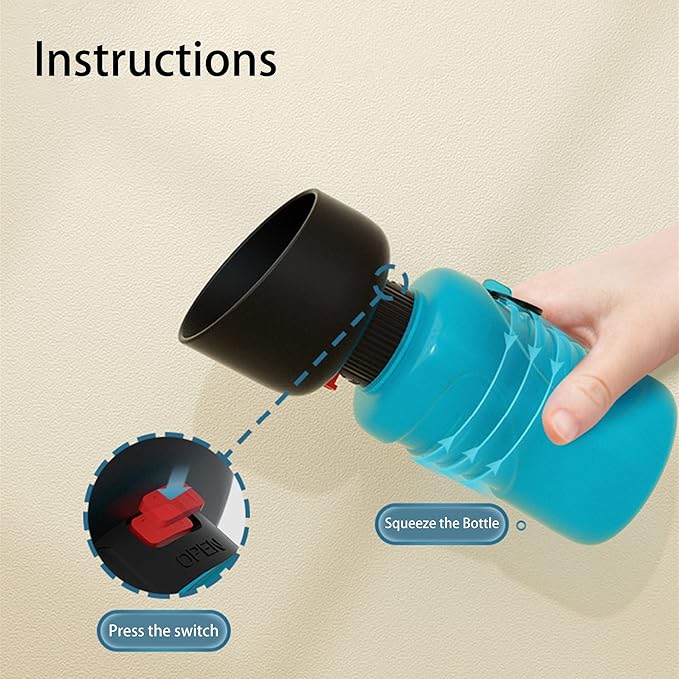 Botella de Agua Plegable para Mascotas