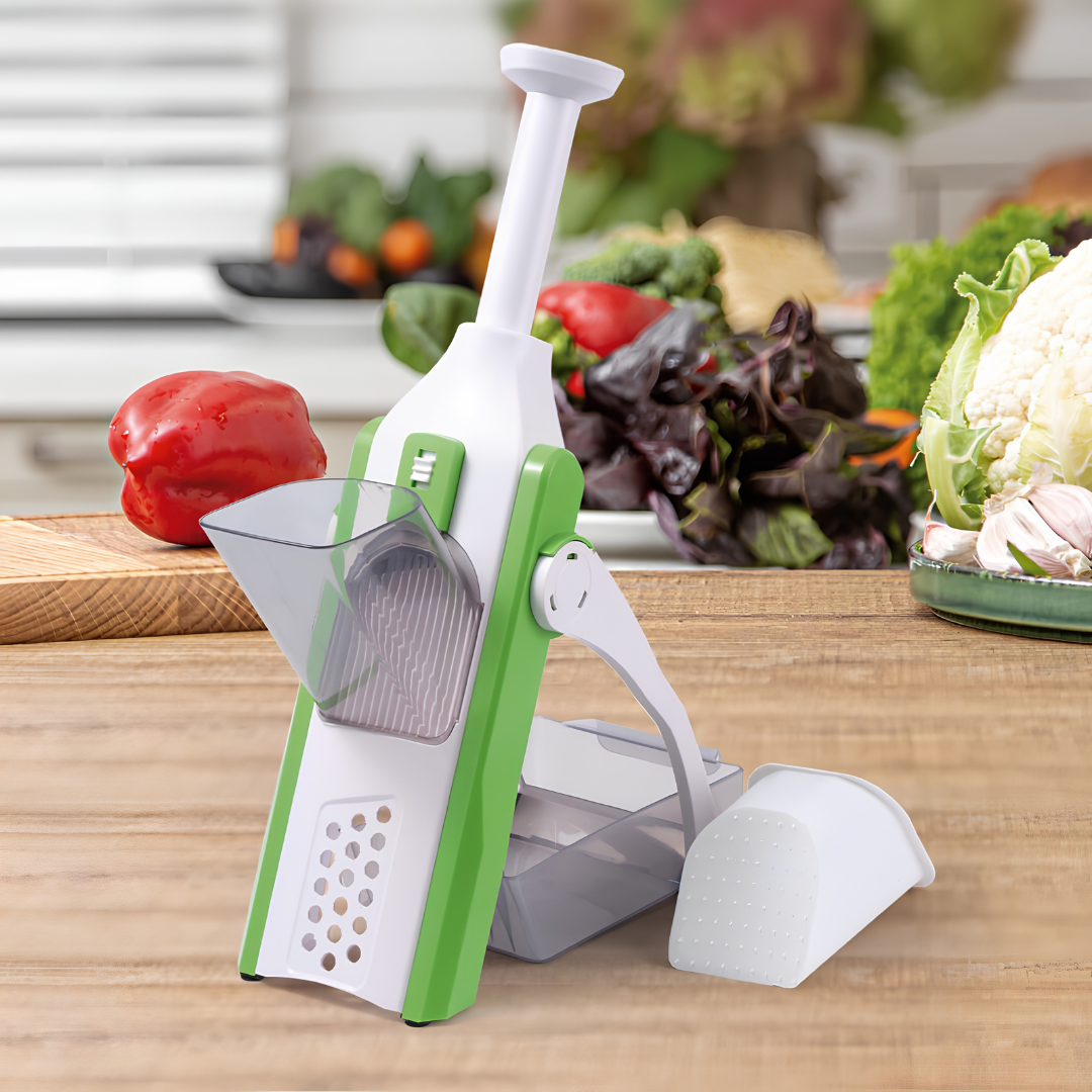 Cortador de Verduras Multifuncional Mandolina Segura con Grosor Regulable