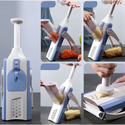 Cortador de Verduras Multifuncional Mandolina Segura con Grosor Regulable