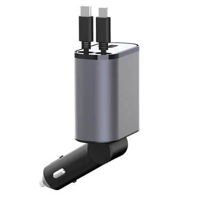 Cargador de Coche Klack 4 en 1 120W Retráctil USB