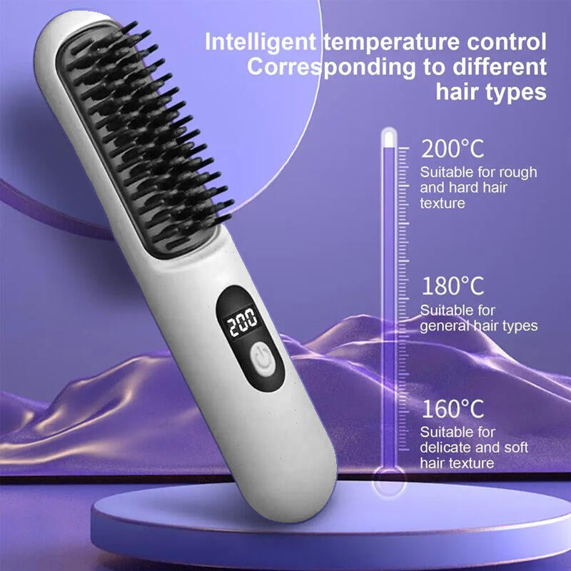 Cepillo Inalámbrico Alisador de Pelo – Liso Perfecto sin Cables, Donde Quieras