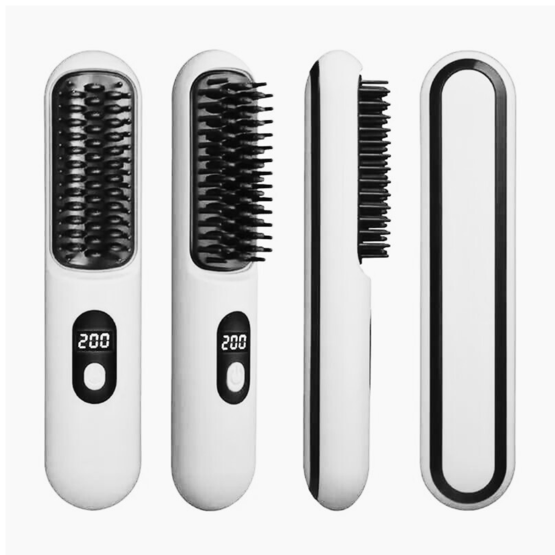 Cepillo Inalámbrico Alisador de Pelo – Liso Perfecto sin Cables, Donde Quieras