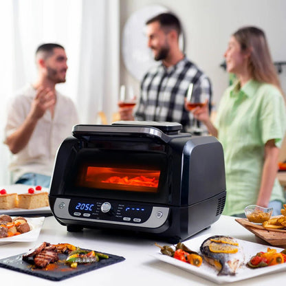 Freidora de Aire con Grill, Accesorios y Recetario Fryinn 12 - in - 1 6000 Negro Acero 3400 W 6 L - innovagizmo.com