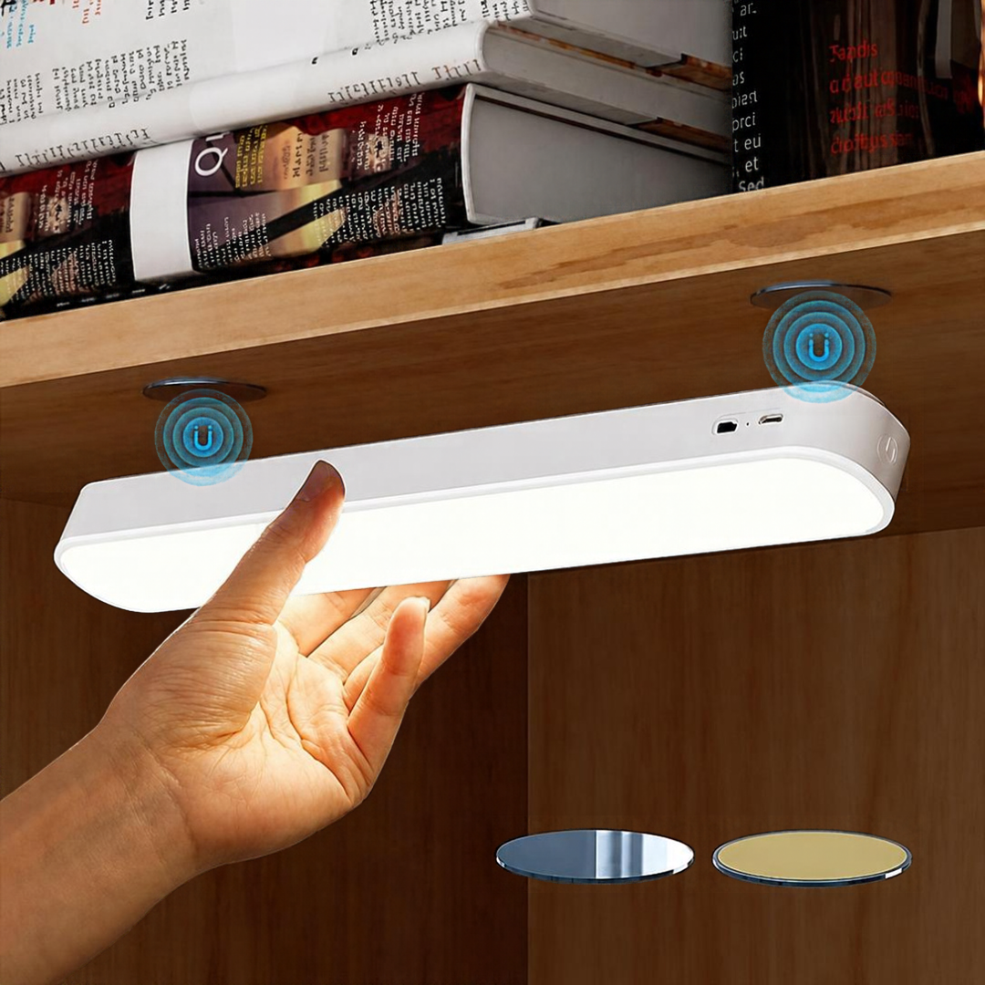 Tira LED con Sensor de Movimiento Recargable – Iluminación Automática para Armarios, Pasillos y Escaleras