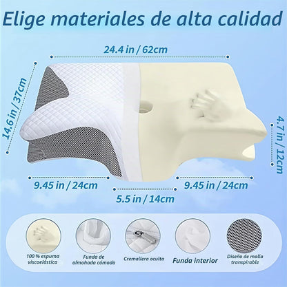 Almohada Ergonómica Cervical de Contorno | Soporte Adaptable para Descanso