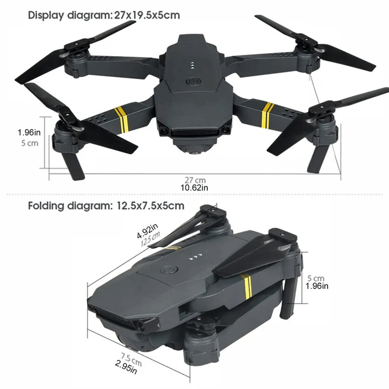 Dron Plegable 4K con Cámara Dual y Modo Headless – Vuelo Estable para Principiantes
