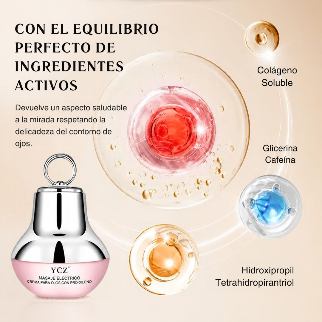 Crema Reafirmante para Cuello y Contorno de Ojos YCZ | Con Cabezal de Masaje y Tecnología LED